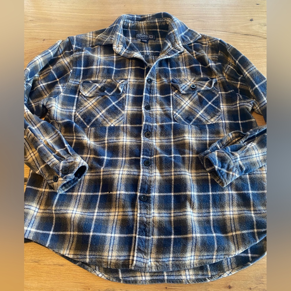 Northern Expedition Blue Plaid Flannel Shirt Men’s XL Preowned‎